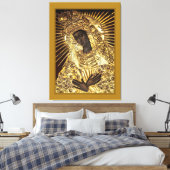 BLACK MADONNA Stretched Canvas Print Leinwanddruck (Insitu (Schlafzimmer))