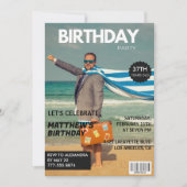 Black Magazine Spaß Foto 37. Geburtstag Einladung (Vorderseite)