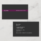 Black Magenta Bar Visitenkarte (Vorne/Hinten)