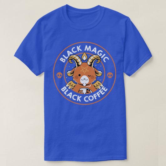 Black Magic Black Coffee Funny Baphomet von Tobe F T-Shirt (Design vorne)