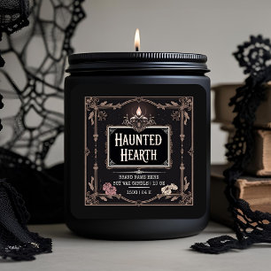 Black Magic Gothic Candle Label Custom Halloween Quadratischer Aufkleber