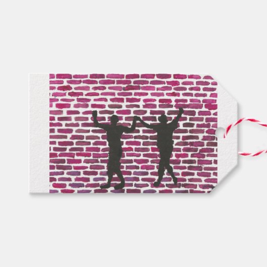 Black Magic Hollyhock by Yeshaya Dank Wood Wall Ar Geschenkanhänger (Vorderseite (Horizontal))