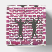 Black Magic Hollyhock by Yeshaya Dank Wood Wall Ar Geschenkschachtel (Oben)