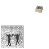 Black Magic Hollyhock by Yeshaya Dank Wood Wall Ar Gummistempel (Stempel)