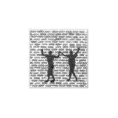 Black Magic Hollyhock by Yeshaya Dank Wood Wall Ar Gummistempel (Prägung)