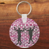 Black Magic Hollyhock by Yeshaya Dank Wood Wall Ar Schlüsselanhänger (Vorderseite)