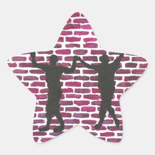 Black Magic Hollyhock by Yeshaya Dank Wood Wall Ar Stern-Aufkleber (Vorderseite)