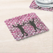 Black Magic Hollyhock by Yeshaya Dank Wood Wall Ar Untersetzer (angewinkelt)