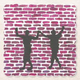 Black Magic Hollyhock by Yeshaya Dank Wood Wall Ar Untersetzer