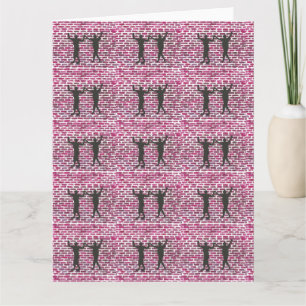 Black Magic Hollyhock von Yeshaya Dank Wood Wall A Karte