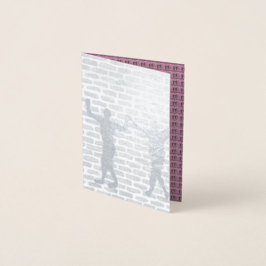 Black Magic Hollyhock von Yeshaya Folienkarte (Vorderseite)