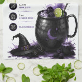 Black Magic Mule Halloween Rezept Geschirrtuch (Gefaltet)