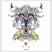 Black Magic Psychedelic Face Aufkleber (Blatt)