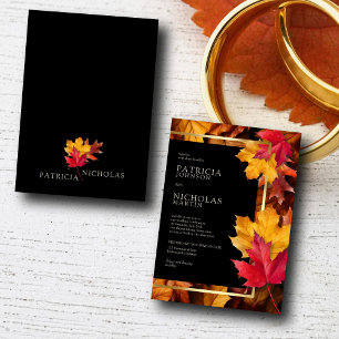 Black Magic trifft auf Rustikale Goldene Herbsthoc Einladung