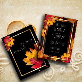 Black Magic trifft auf Rustikale Goldene Herbsthoc Einladung