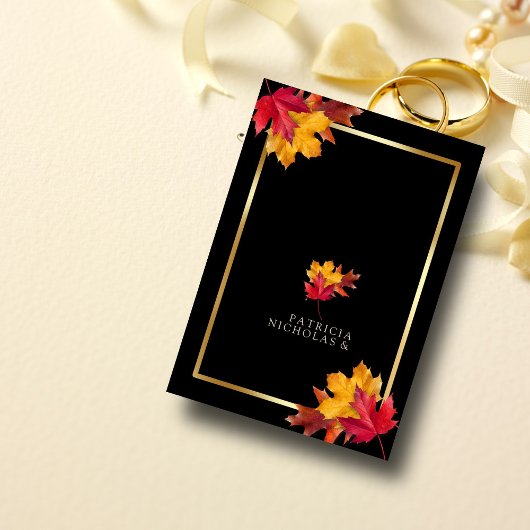 Black Magic trifft auf Rustikale Goldene Herbsthoc RSVP Karte