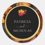 Black Magic trifft auf Rustikale Goldene Herbsthoc Runder Aufkleber (Vorderseite)