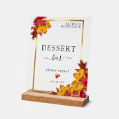 Black Magic trifft rustikale Goldene Herbstdessert Acrylschild (Winkel)