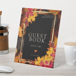 Black Magic trifft rustikales Goldenes Herbst Gäst Sockelschild