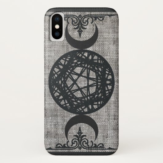 Black Magic Triple Moon Pentagramm Vintag Wiccan Case-Mate iPhone Hülle (Rückseite)