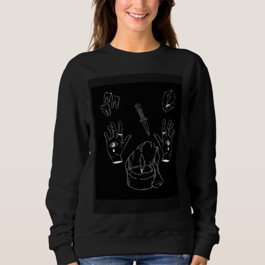 black magic wicca ritual  cheap halloween sweatshirt (Vorderseite)