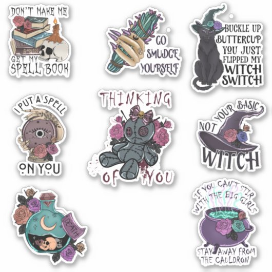 Black Magic Witchcraft Sticker Pack (Vorderseite)