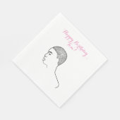 Black Magic Woman Art Serviette (Ecke)