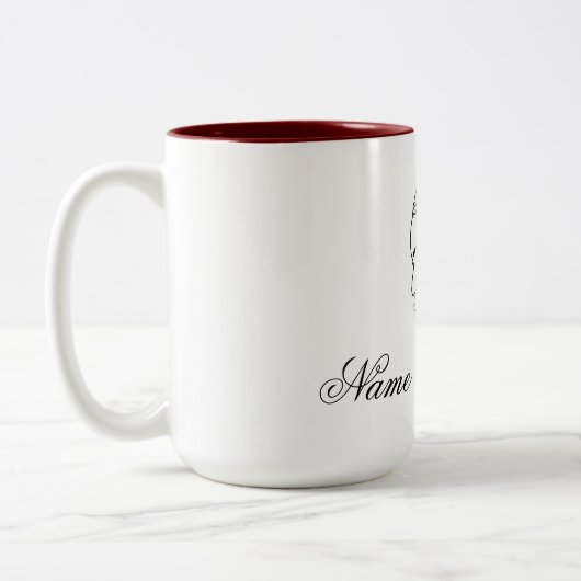 Black Magic Woman Art Zweifarbige Tasse (Links)