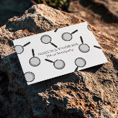 Black Magnifying Glass Pattern Private Detection Visitenkarte