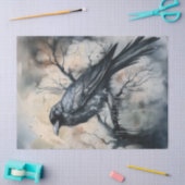 Black Majestic Raven Seidenpapier (Basteln)