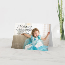 Black Making Spirituosen Bright Holiday Foto Card Feiertagskarte