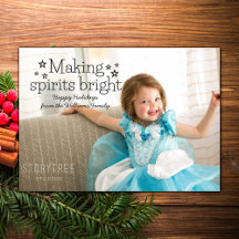 Black Making Spirituosen Bright Holiday Foto Card