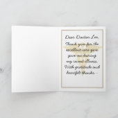 Black Male Doctor Dankeschön-Karte Dankeskarte (Innenseite)