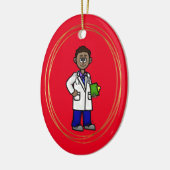 Black Male Doctor Weihnachtsschmuck (Links)