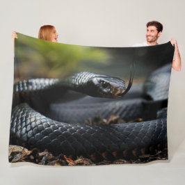 BLACK MAMBA SNAKE FLEECEDECKE