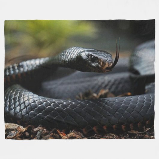 BLACK MAMBA SNAKE FLEECEDECKE (Vorderseite (Horizontal))