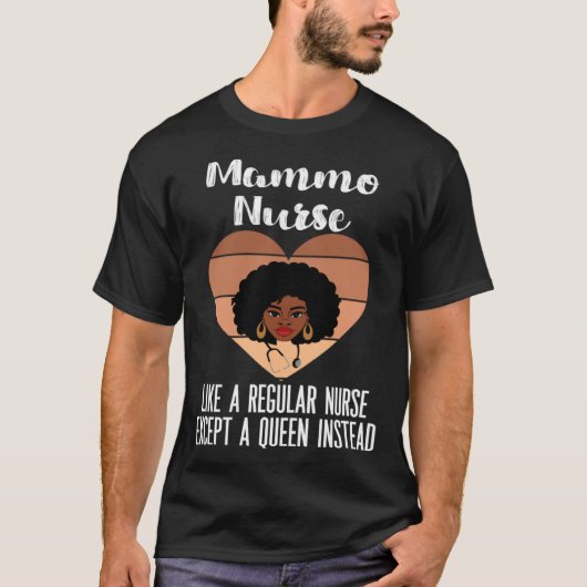 Black Mammography Nurse CNA LPN APN Melanated Mamm T-Shirt (Vorderseite)
