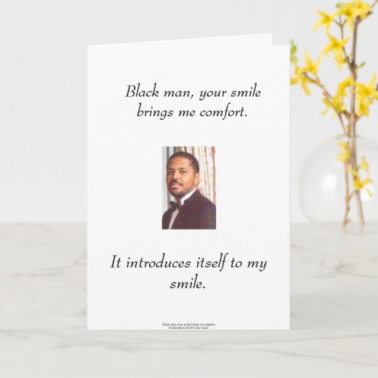 Black Man Card Karte (Gelbe Blume)