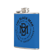 Black Man Emblem Liquor Vinyl Wrapped Flask Flachmann (Links)
