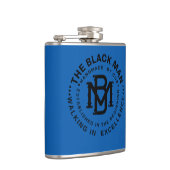 Black Man Emblem Liquor Vinyl Wrapped Flask Flachmann (Rechts)