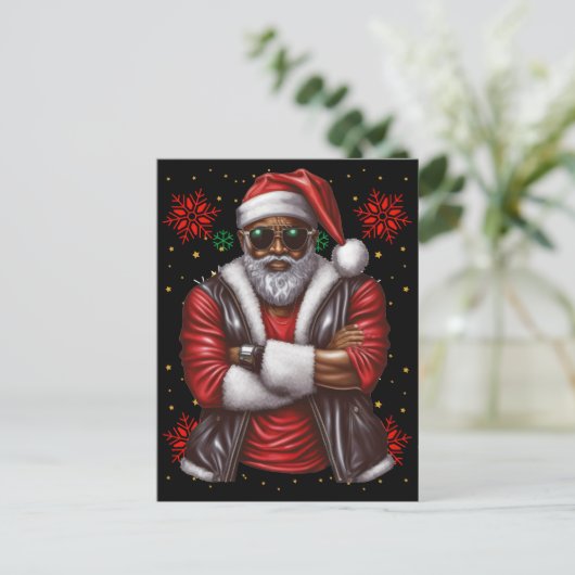 Black Man Melanin Weihnachten Weihnachtsklaus Ugly (Stehend Vorderseite)