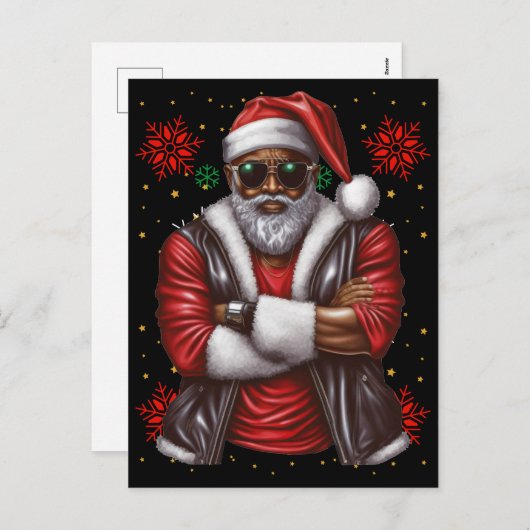Black Man Melanin Weihnachten Weihnachtsklaus Ugly (Vorne/Hinten)