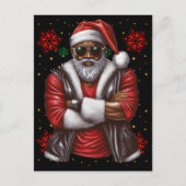 Black Man Melanin Weihnachten Weihnachtsklaus Ugly (Vorderseite)