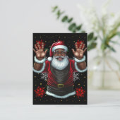 Black Man Melanin Weihnachten Weihnachtsklaus Ugly (Stehend Vorderseite)