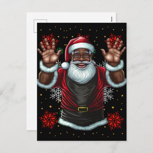 Black Man Melanin Weihnachten Weihnachtsklaus Ugly (Vorne/Hinten)