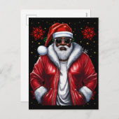 Black Man Melanin Weihnachten Weihnachtsklaus Ugly (Vorne/Hinten)