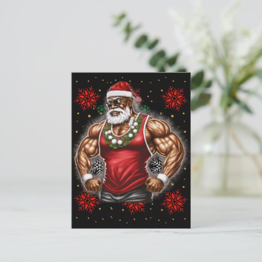 Black Man Melanin Weihnachten Weihnachtsklaus Ugly (Stehend Vorderseite)