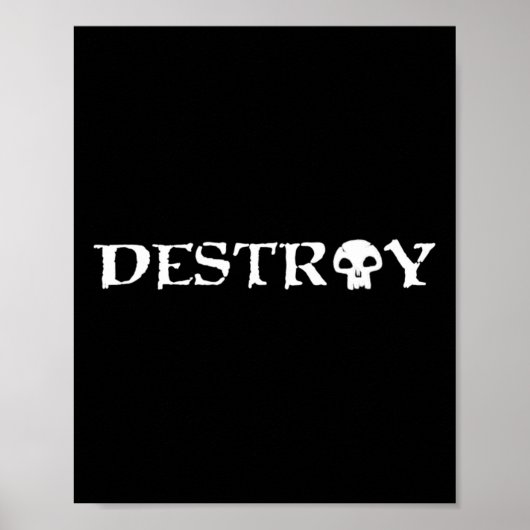 Black Mana destroy' Tcg Magic Skateboarding Skate  Poster (Vorne)