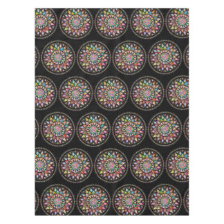 Black Mandala Rainbow Indian Pattern Tableclout Tischdecke