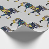 Black Mandala Unicorn Art Geschenkpapier (Ecke)